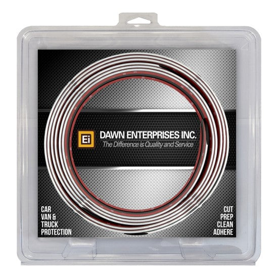 Chrome (With Angled Tip Ends) Door Molding 1.75" Wide; Two 9 Ft. Pieces Body Side Molding Dawn Enterprises   