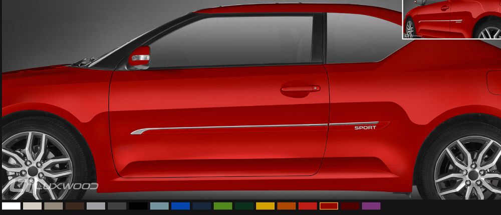 Premier XSM Body Side Molding: Cars | SUV's | Minivans (4 PCS.) Body Side Molding Luxwood Trim   